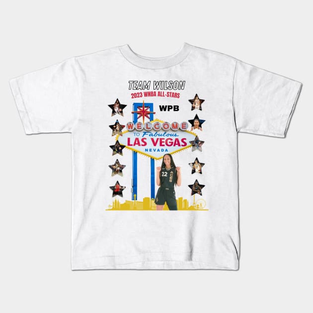 2k23 WNBA ALL-STARS Team Wilson Kids T-Shirt by WPB Sports shop